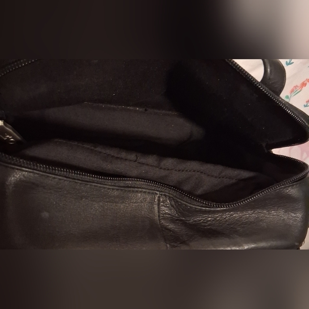 EUC Vintage Hobo International Black Leather Portfolio Satchel Purse Bag - Picture 5 of 13